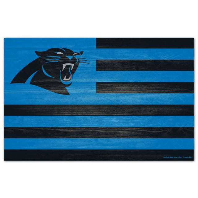 Letrero de madera de los Carolina Panthers, 11" x 17", 1/4" de grosor