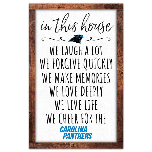 Letrero de madera de los Carolina Panthers, 11" x 17", 1/4" de grosor