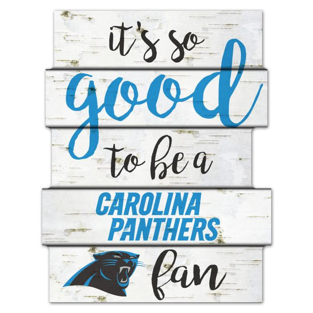 Letrero de madera de los Carolina Panthers de 11" x 14"