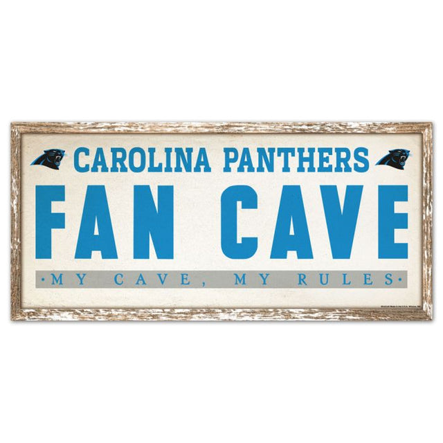 Letrero de madera de los Carolina Panthers de 8" x 17"