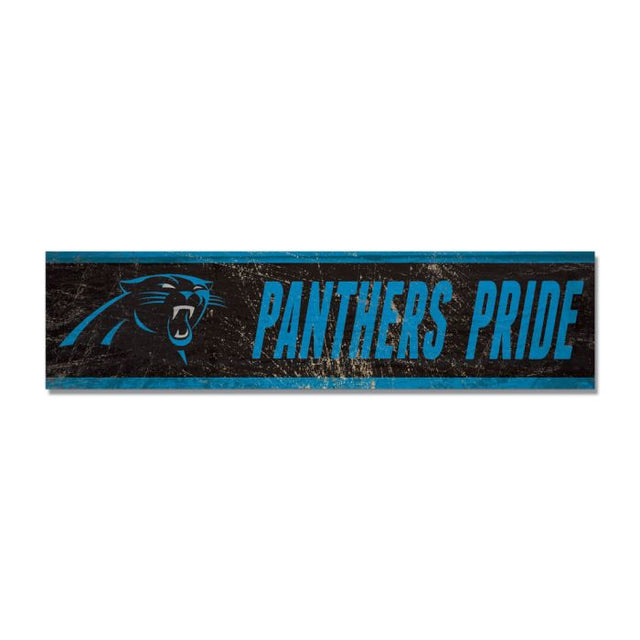 Imán de madera de los Carolina Panthers, 1,5" x 6"