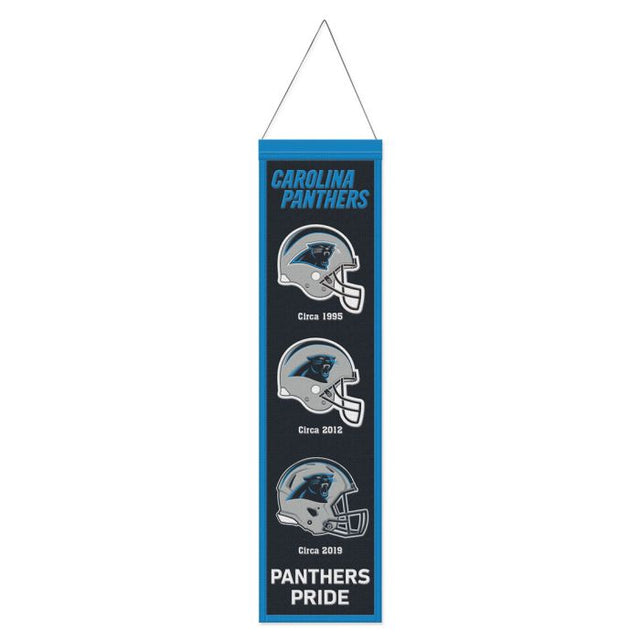 Estandarte de lana de los Carolina Panthers de 20 x 81 cm