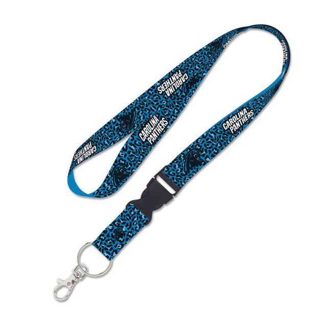 Cordón con hebilla desmontable de 1" con diseño de leopardo de los Carolina Panthers