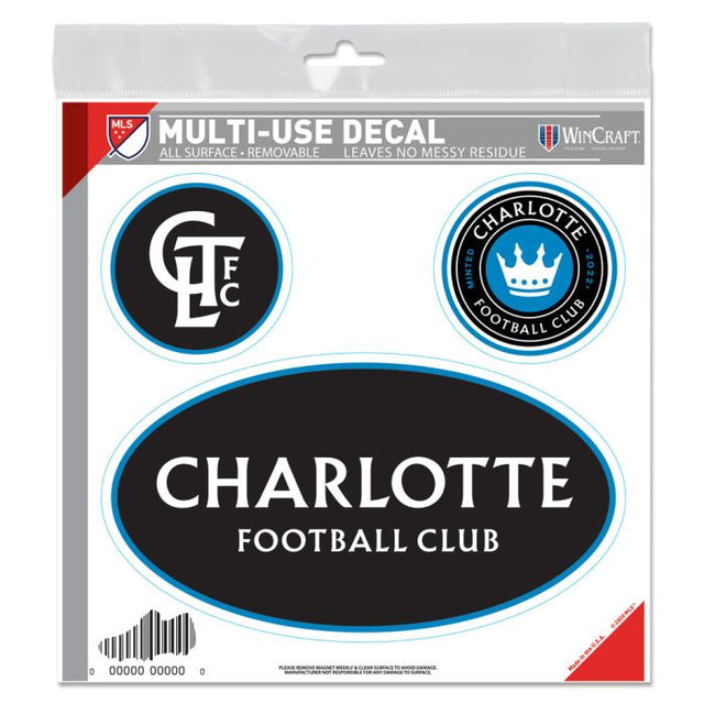 Calcomanía para todo tipo de superficies del Charlotte FC, 6" x 6"