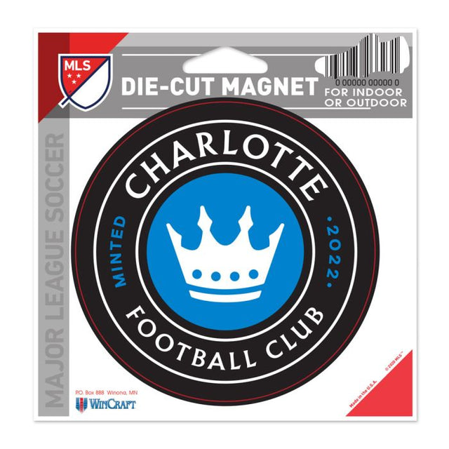 Imán troquelado del Charlotte FC de 4,5" x 6"