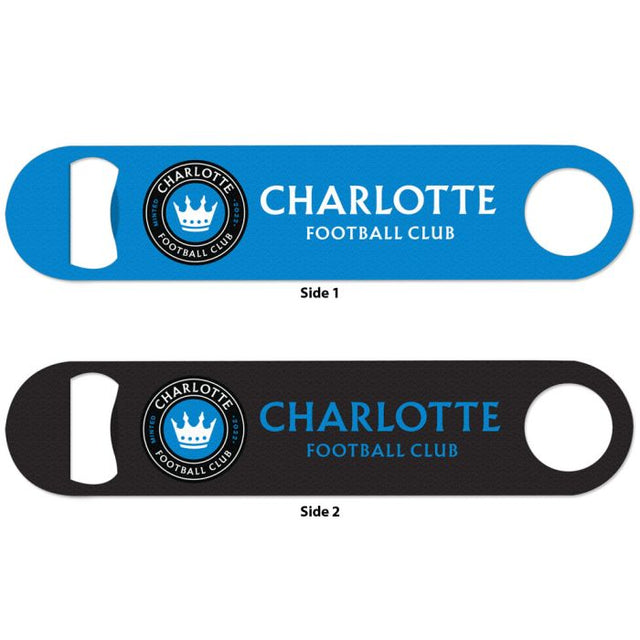 Abridor de botellas de metal de 2 lados del Charlotte FC