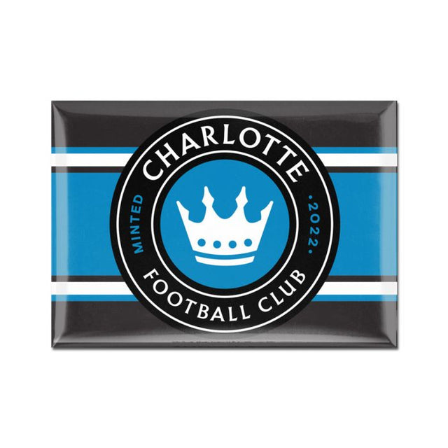 Imán metálico del Charlotte FC de 2,5" x 3,5"