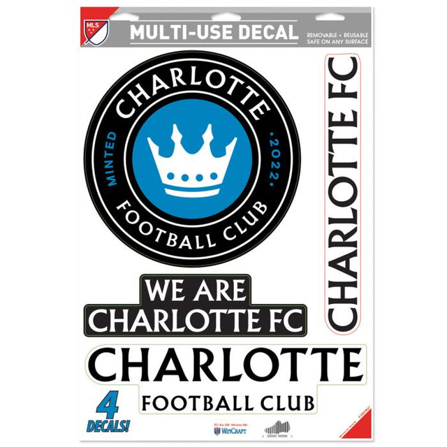 Calcomanía multiusos del Charlotte FC de 11" x 17"