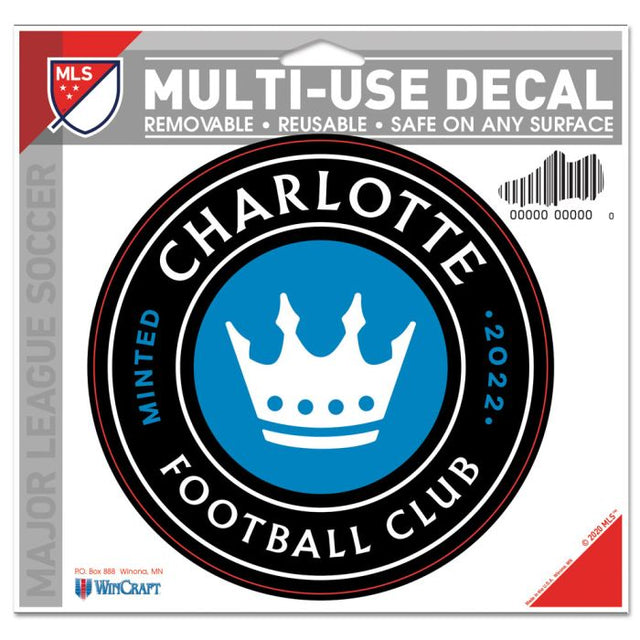 Calcomanía multiusos del Charlotte FC: corte con el logotipo de 5" x 6"