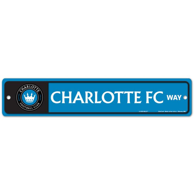 Letrero de calle/zona del Charlotte FC de 3,75" x 19"