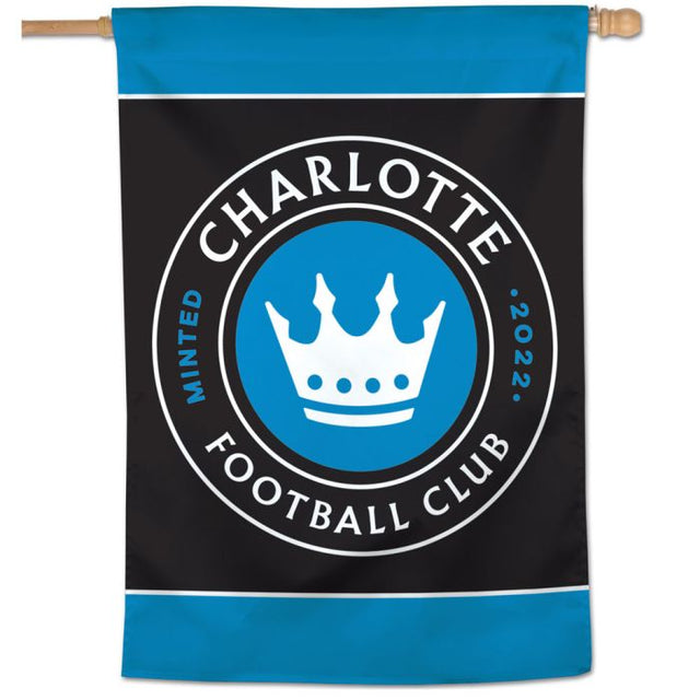 Bandera vertical del Charlotte FC de 28" x 40"