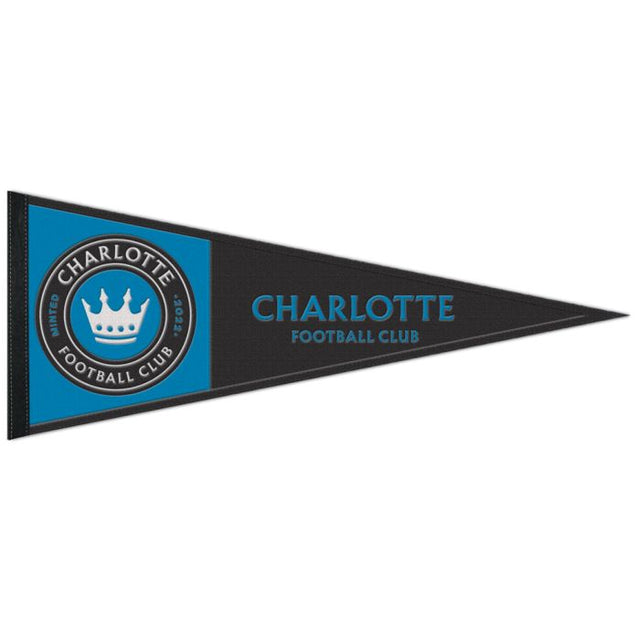 Banderín de lana del Charlotte FC de 13" x 32"