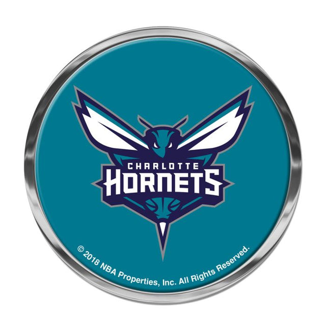 Charlotte Hornets Chrome Metal Domed Emblem