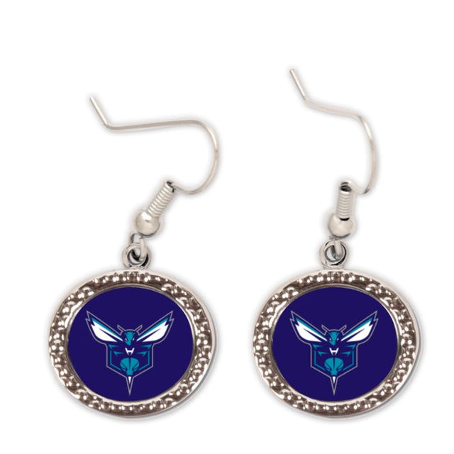 Charlotte Hornets Earrings Jewelry Carded Round