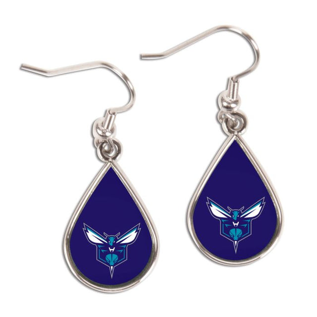 Charlotte Hornets Earrings Jewelry Carded Tear Drop