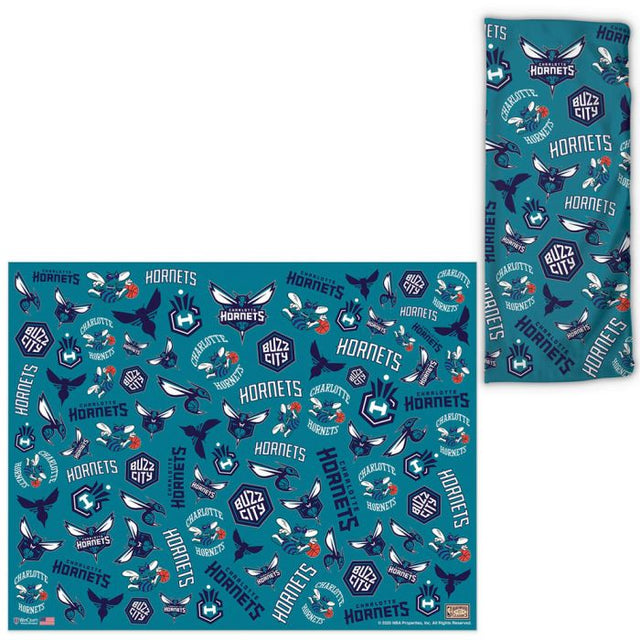 Charlotte Hornets / Hardwoods Scatter Print Fan Wraps