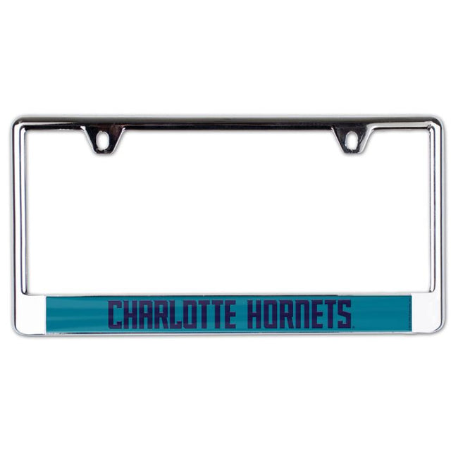 Charlotte Hornets Lic Plate Frame B/O Printed