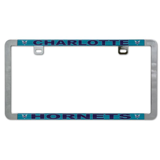 Charlotte Hornets Metal Lic. Plate Frame Slim