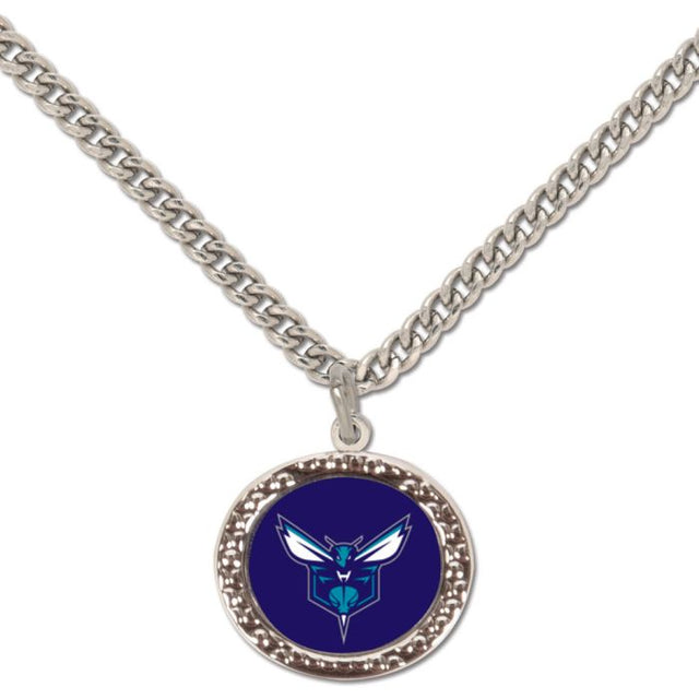 Charlotte Hornets Necklace w/Charm Jewelry Card