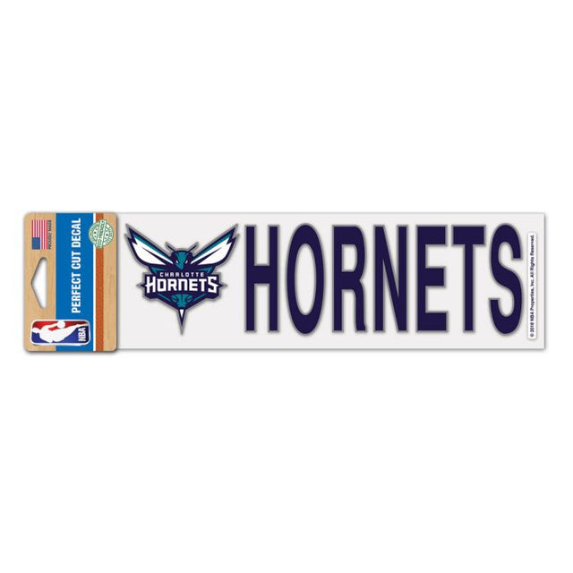 Charlotte Hornets Perfect Cut Decals 3" x 10"