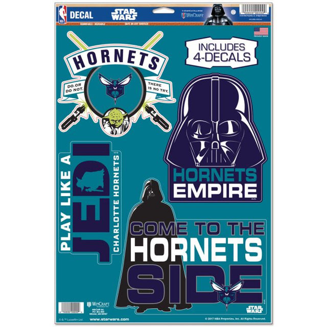 Charlotte Hornets / Star Wars star wars Multi-Use Decal 11" x 17"