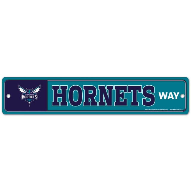 Charlotte Hornets Street / Zone Sign 3.75" X 19"