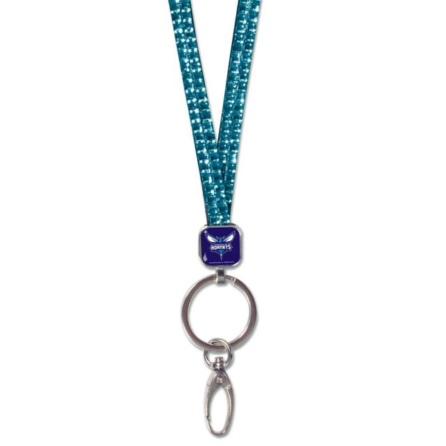 Charlotte Hornets Teal Lanyards- Crystal Bling