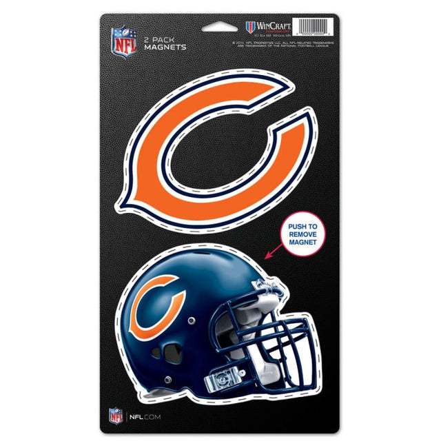 Chicago Bears 2 Pack Magnets 5" x 9"