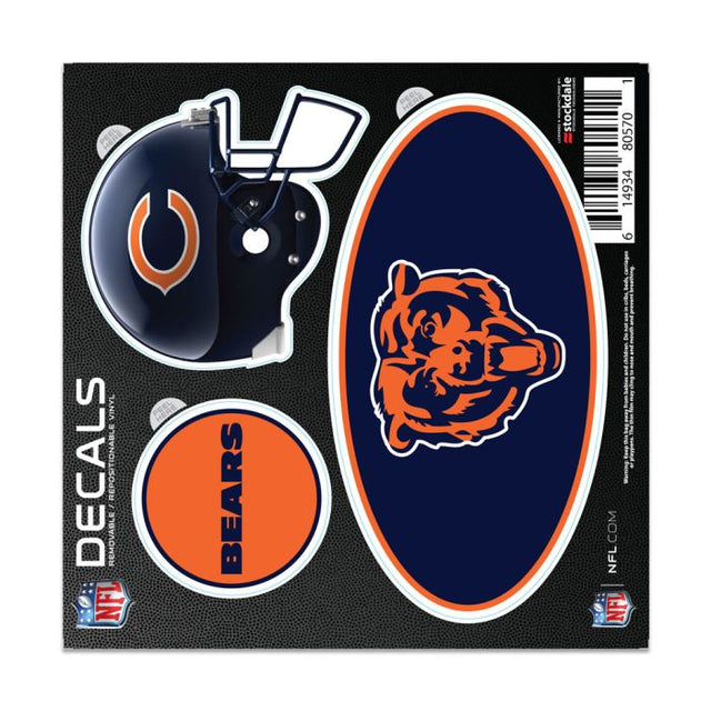 Calcomanía para todas las superficies de los Chicago Bears, 6" x 6"