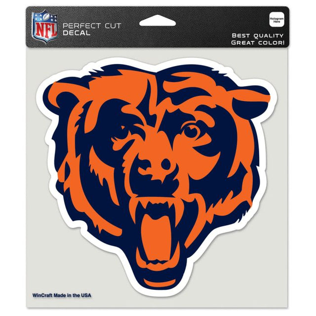 Calcomanía de color de corte perfecto de los Chicago Bears Bears de 8" x 8"