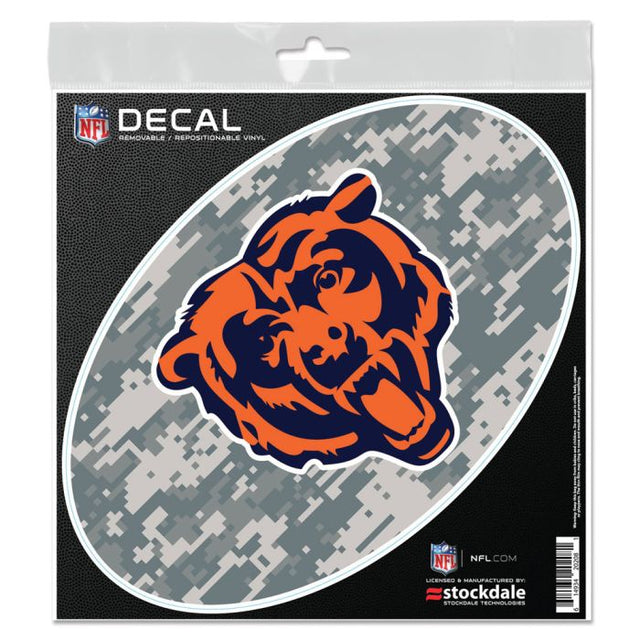 Calcomanía para todo tipo de superficies con diseño de camuflaje de los Chicago Bears, 6" x 6"