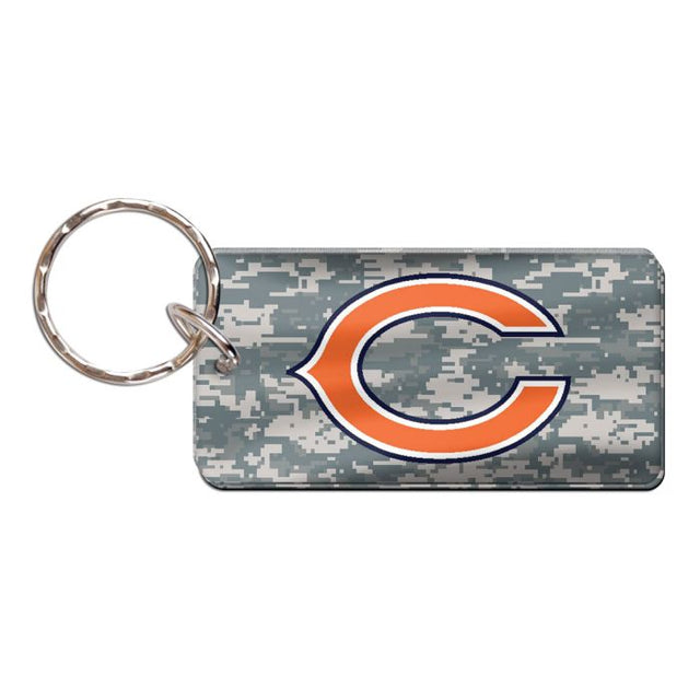 Llavero rectangular con estampado de camuflaje de los Chicago Bears