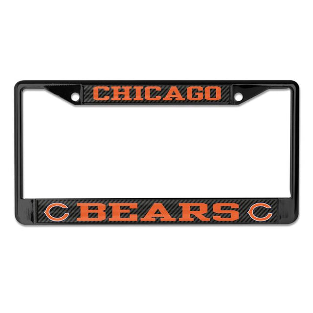 Chicago Bears CARBON Lic Plt Frame S/L Printed