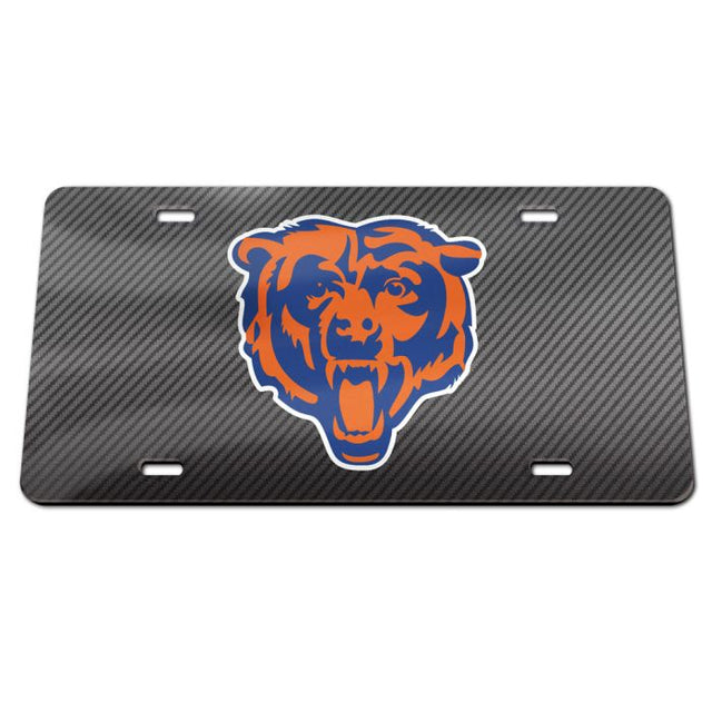 Matrícula acrílica especial de los Chicago Bears CARBON