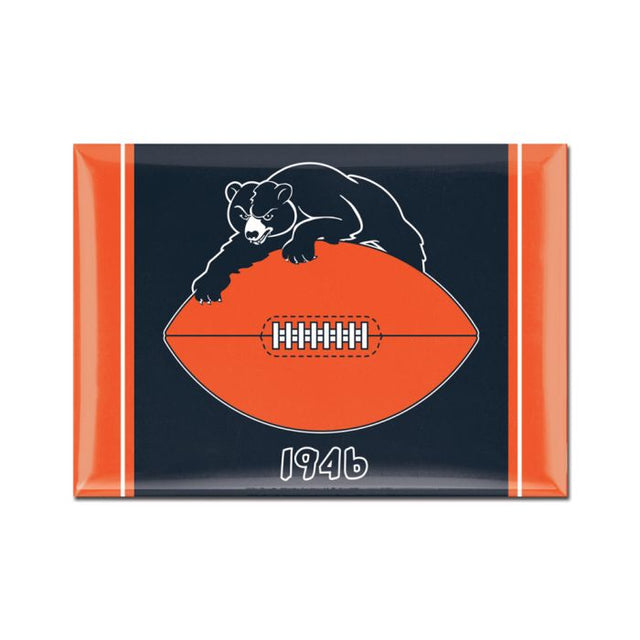 Imán de metal retro con logotipo clásico de Chicago Bears, 2,5" x 3,5"