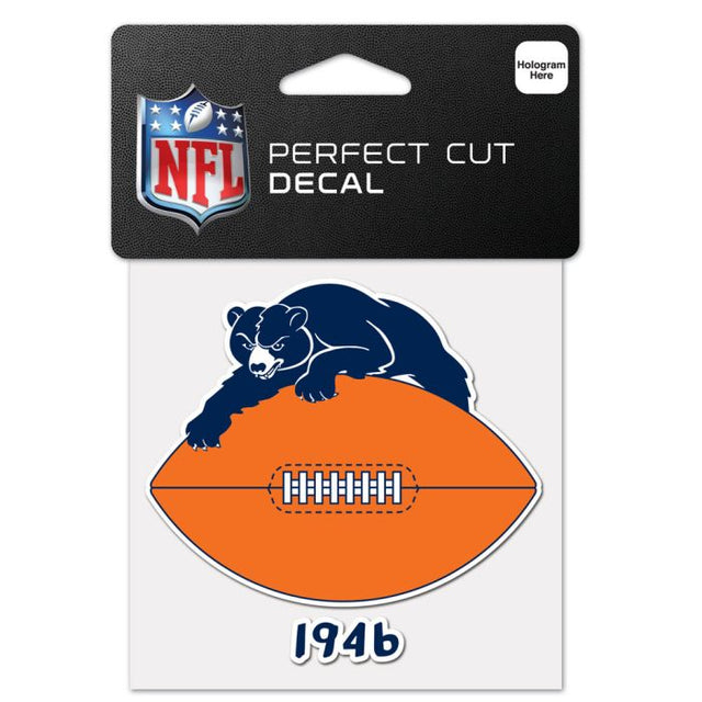 Calcomanía de color de corte perfecto RETRO con logotipo clásico de Chicago Bears, 4" x 4"