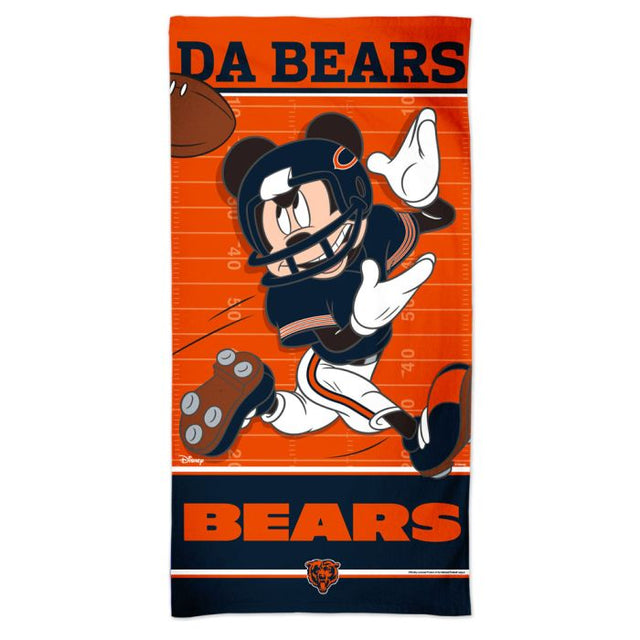 Toalla de playa Spectra de Mickey Mouse de Disney y los Chicago Bears de 30" x 60"