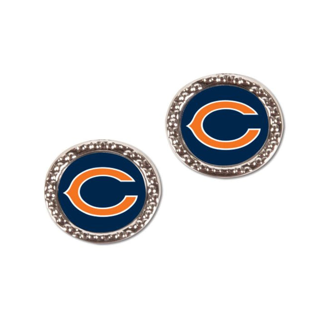 Chicago Bears Earrings Jewelry Carded Round