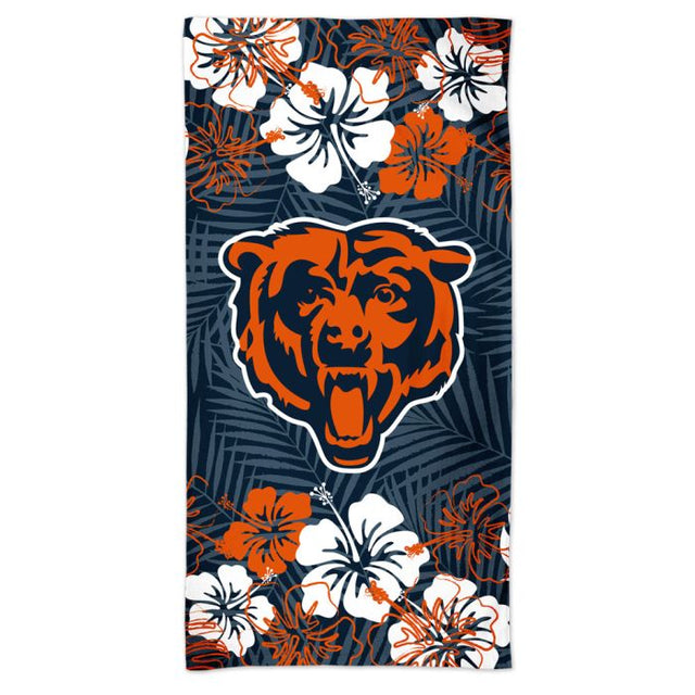 Toalla de playa Spectra FLORAL de los Chicago Bears de 30" x 60"