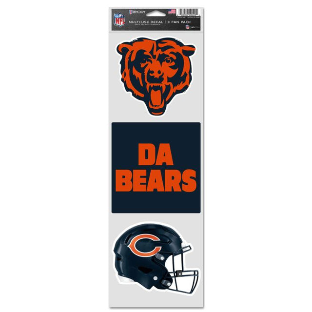 Chicago Bears Fan Decals 3.75" x 12"