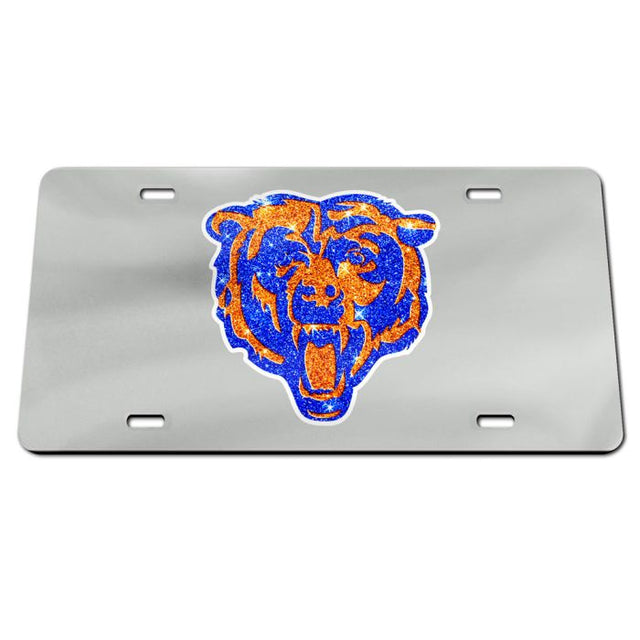 Chicago Bears GLITTER LOGO Acrylic Classic License Plates