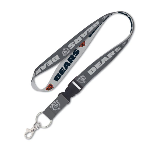 Chicago Bears Gray Lanyard w/detachable buckle 1"