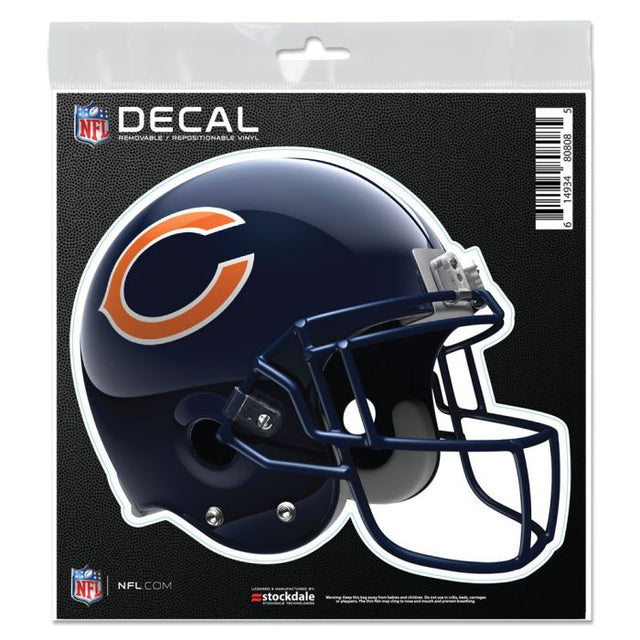 Calcomanía para todo tipo de superficies de los Chicago Bears HELMET de 6" x 6"