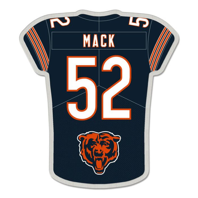 Chicago Bears Jersey Collector Pin Jewelry Card Khalil Mack