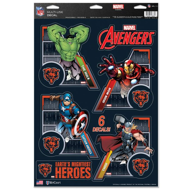 Chicago Bears / Marvel (C) 2021 Marvel Multi-Use Decal 11" x 17"