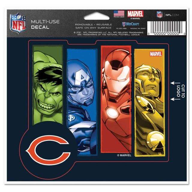 Chicago Bears / Marvel (C) 2021 Marvel Multi-Use Decal - cut to logo 5" x 6"