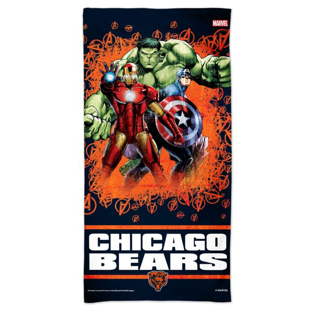 Toalla de playa Marvel Spectra de 30" x 60" de los Chicago Bears/Marvel (C) 2021