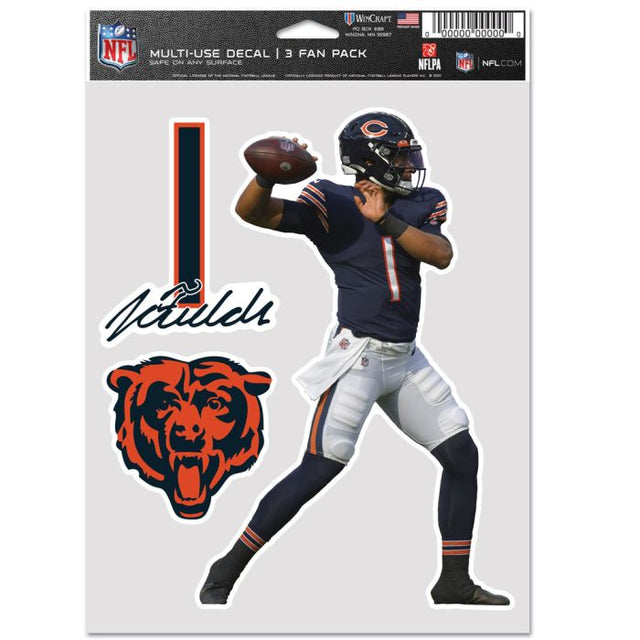 Chicago Bears Multi Use 3 Fan Pack Justin Fields