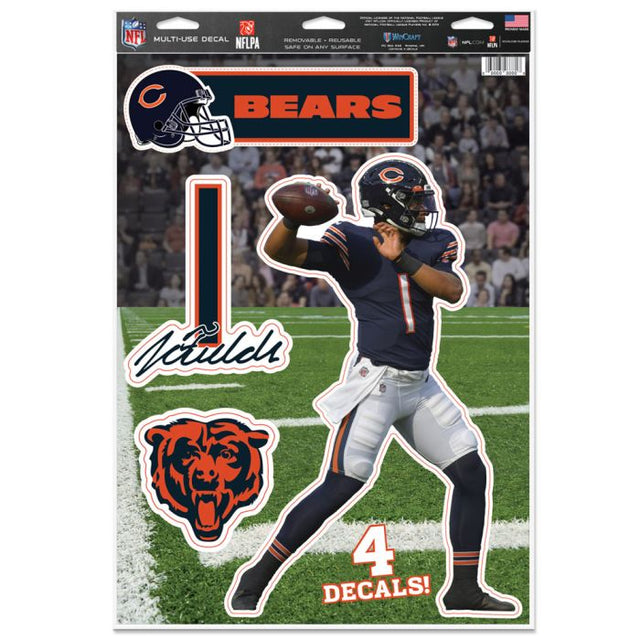 Chicago Bears Multi-Use Decal 11" x 17" Justin Fields