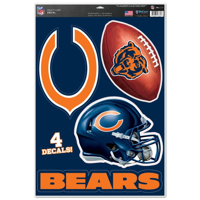 Calcomanía multiusos de los Chicago Bears, 11" x 17"